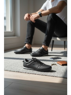 Enoch Erkek Günlük Spor Ayakkabı Minimalist Sneaker Şerit Detaylı Rahat Kalıp