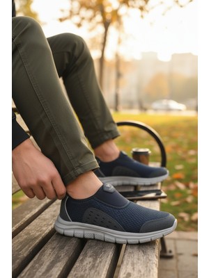 Enoch Erkek Günlük Spor Ayakkabı Bağcıksız Slip-On Sneaker Pratik Yürüyüş Modeli