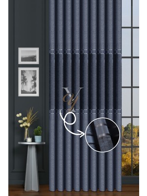 Yunilla Leonessa Pano Fon Perde V-5502 Mavi