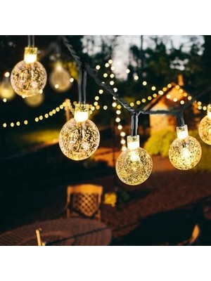 Pazarita 5 Metre Sarı Opak Solar Top LED Işık