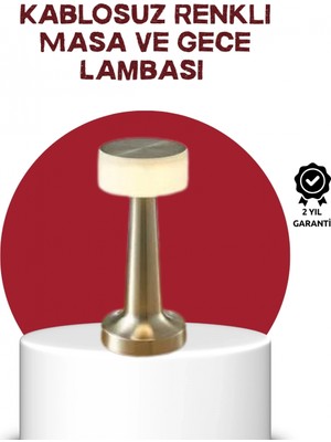 Marsilyan Şarj Edilebilir LED Masa Lambası – USB Girişli, Metal Yapı