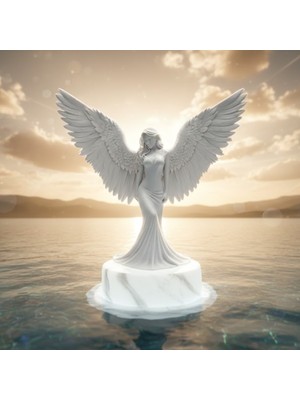 Olafigo Estetik Melek Figürü - Büyük Kanatlı Dekoratif Heykel Biblo Hediyelik