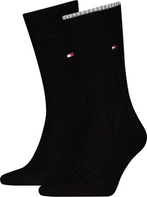 Tommy Hilfiger Th Men Sock 2p Struc Erkek Siyah Çorap - S701236317