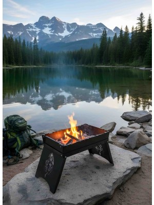 Tepeden Tırnağa Sök Tak Gerektirmeyen Özel Çantalı Katlanır Mangal