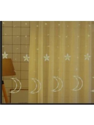 Pazarita Ay Yıldız Perde LED 3m