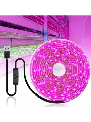 Plentiful Ev Bitkileri Için Tam Spektrum Grow LED Şerit | USB | 2m