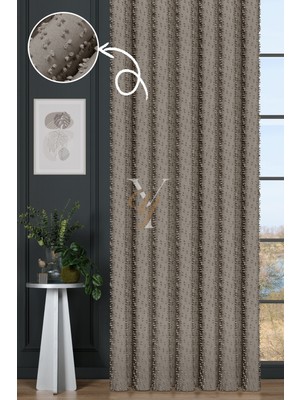 Yunilla Linda Fon Perde V-6014-S Taş Simli