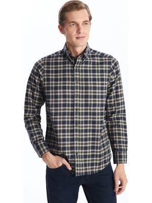 Lc Waikiki Yeni Sezon Regular Fit Uzun Kollu Ekose Gabardin Erkek Gömlek