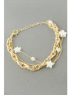 Freedom Store Yıldız Zincir Boncuk Bileklik