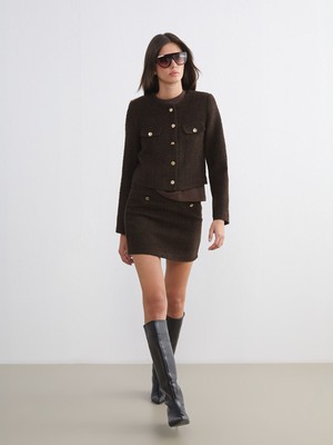 Lc Waikiki Yeni Sezon Beli Fermuarlı Ekose A Kesim Mini Tüvit Etek