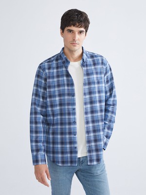 Lc Waikiki Yeni Sezon Regular Fit Uzun Kollu Ekose Gabardin Erkek Gömlek