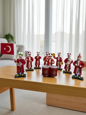 Figürart El Yapımı Minyatür Mehter Takımı Biblo Seti – Osmanlı ve Tarihi Temalı Dekoratif Hediyelik