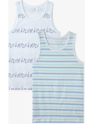 Penti Optik Beyaz Erkek Çocuk Runner Pamuklu 2'li Atlet