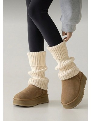Orijinal Premium Akrilik Örgü Leg Warmer Kışlık Özel Tasarım Sıcak Tutan Bacak & Ayak Isıtıcı Tozluk