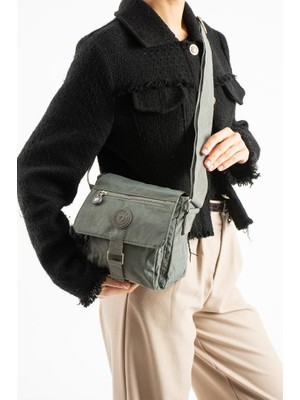 Baginn Mini Boy Kadın Postacı Omuz Çantası Çapraz Askılı Hafif Su Itici Kumaş 20*20 cm Çok Cepli