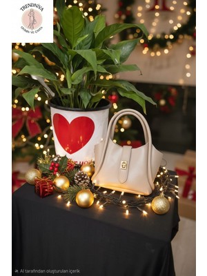 Trendniva Kilit Detaylı Küçük Boy El Çantası