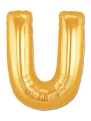 Nevamel Altın Sarısı Folyo Harf Balon 1 Metre