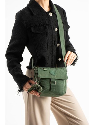 Baginn Mini Boy Kadın Postacı Omuz Çantası Çapraz Askılı Hafif Su Itici Kumaş 20*20 cm Çok Cepli