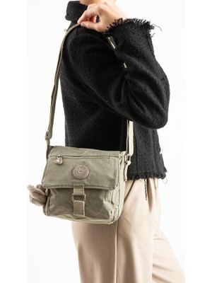 Baginn Mini Boy Kadın Postacı Omuz Çantası Çapraz Askılı Hafif Su Itici Kumaş 20*20 cm Çok Cepli