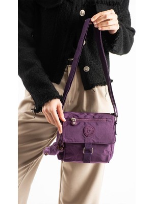 Baginn Mini Boy Kadın Postacı Omuz Çantası Çapraz Askılı Hafif Su Itici Kumaş 20*20 cm Çok Cepli