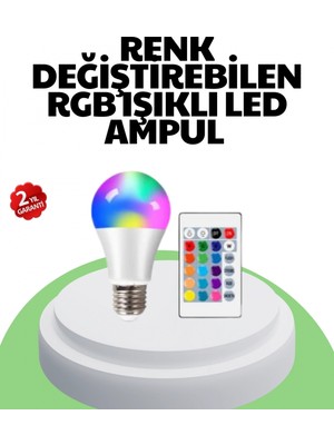 Marsilyan 2025 Rgb Led Ampul Uzaktan Kumandalı Renkli Işık A Kalite