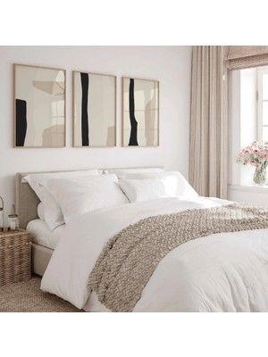 Pam Studio Bej Siyah Minimal Soyut 3’lü Poster Seti - Modern Duvar Tablosu Dekoru Oturma Odası Tasarımı