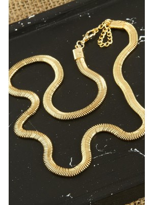 Linarx Kobra Italyan Zincir Kolye 45 cm