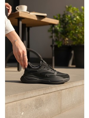 Enoch Erkek Günlük Spor Ayakkabı Kalın Tabanlı Sneaker Dalgalı Yan Tasarım ve Fileli Sokak Modeli