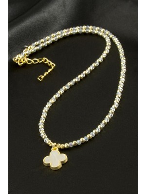 Linarx Çiçek Sedef Kristal Kolye