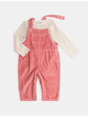 Marks & Spencer 2’li Kadife Salopet & Body Takımı (0–3 Yaş)