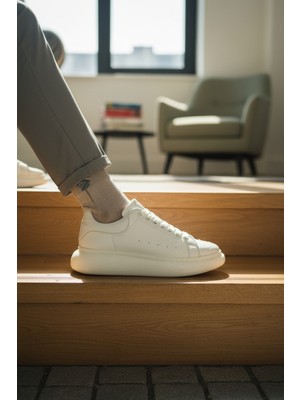 Enoch Erkek Alex Model Jel Taban Sneaker Oversize Kalın ve Parlak Tabanlı Lüks Sokak Modeli