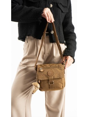 Baginn Mini Boy Kadın Postacı Omuz Çantası Çapraz Askılı Hafif Su Itici Kumaş 20*20 cm Çok Cepli