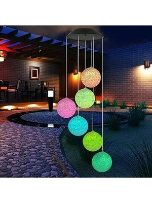 Dream Plus Solar Güneş Enerjili Renk Geçişli Kristal 6 Lı Top Aydınlatma