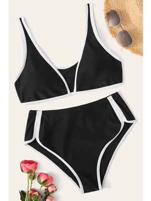 Intive Lingerie Kadın Siyah Pedli Yüksel Bel Sütyen Külot Takımı