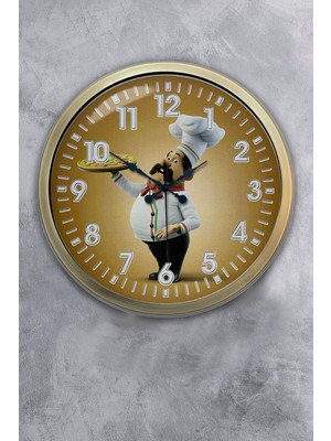 Kasva Concept 40 cm Eskitme Metal Aşçı Mutfak Duvar Saati