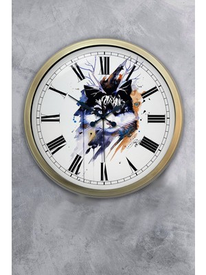 Kasva Concept 40 cm Eskitme Metal Modern Sanat Duvar Saati