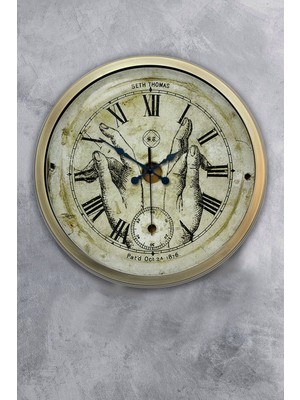 Kasva Concept Hediyelik 40 cm Eskitme Metal London Duvar Saati