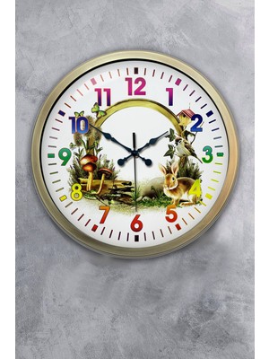 Kasva Concept 40 cm Eskitme Metal Doğal Yaşam Duvar Saati