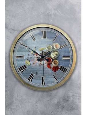 Kasva Concept 40 cm Eskitme Metal Mutfak Duvar Saati