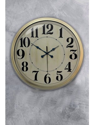 Kasva Concept 40 cm Eskitme Metal Retro Duvar Saati, Şık ve Zarif Dekor Parçası