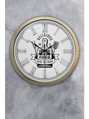 Kasva Concept 40 cm Eskitme Metal Mutfak Duvar Saati