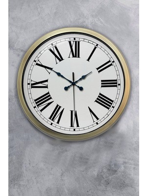 Kasva Concept 40 cm Eskitme Metal Roma Rakamlı Duvar Saati