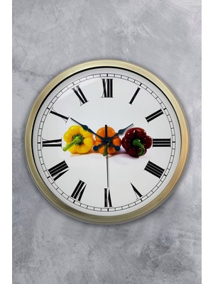 Kasva Concept 40 cm Eskitme Metal Mutfak Duvar Saati