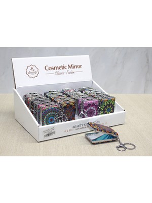 Turtcest Taşlı El Aynası Anahtarlık