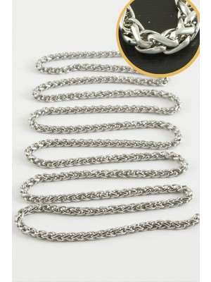 Linarx 0,4 mm Silindir Gümüş Renkli Çelik Zincir 1 Metre