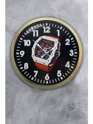 Kasva Concept Hediyelik 40 cm Eskitme Metal Tarz Duvar Saati