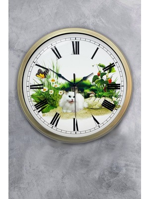 Kasva Concept 40 cm Eskitme Metal Doğal Yaşam Duvar Saati