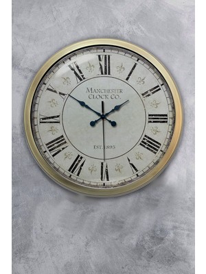 Kasva Concept Hediyelik 40 cm Eskitme Metal Antika Duvar Saati