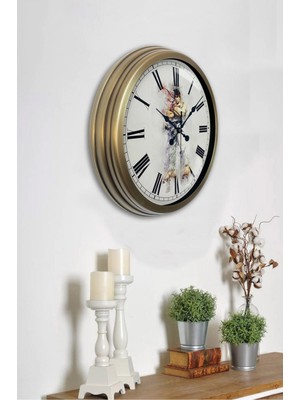 Kasva Concept 40 cm Eskitme Metal Street Fighter Duvar Saati