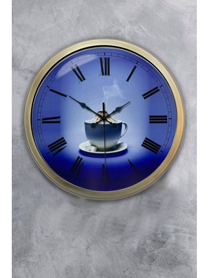 Kasva Concept Hediyelik 40 cm Eskitme Metal Mutfak Duvar Saati